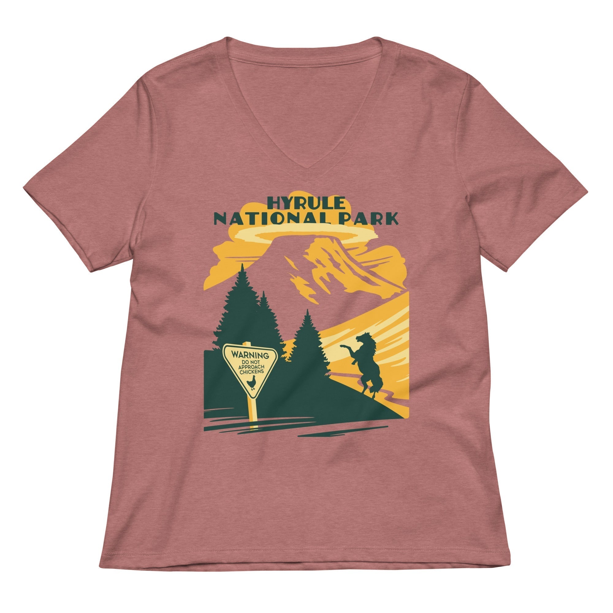 Hyrule National Park Women's V-Neck Tee Hoodie, Sweatshirt | CoreVibeTees.com (Image 1)