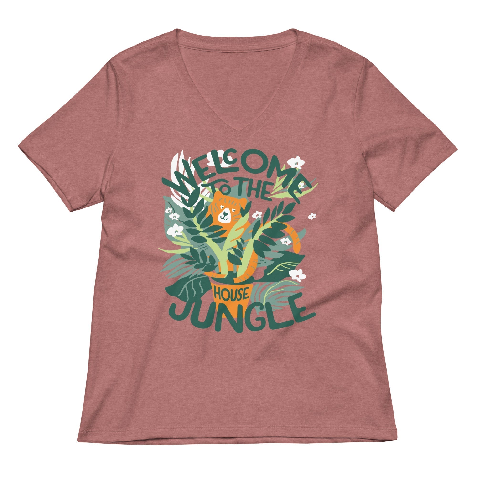 Welcome To The Jungle Women's V-Neck Tee Hoodie, Sweatshirt | CoreVibeTees.com