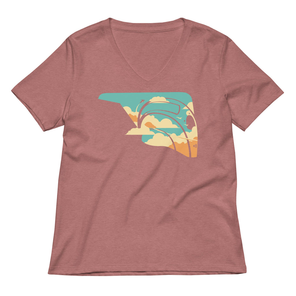 Sky Rocket Women's V-Neck Tee Hoodie, Sweatshirt | CoreVibeTees.com (Image 5)