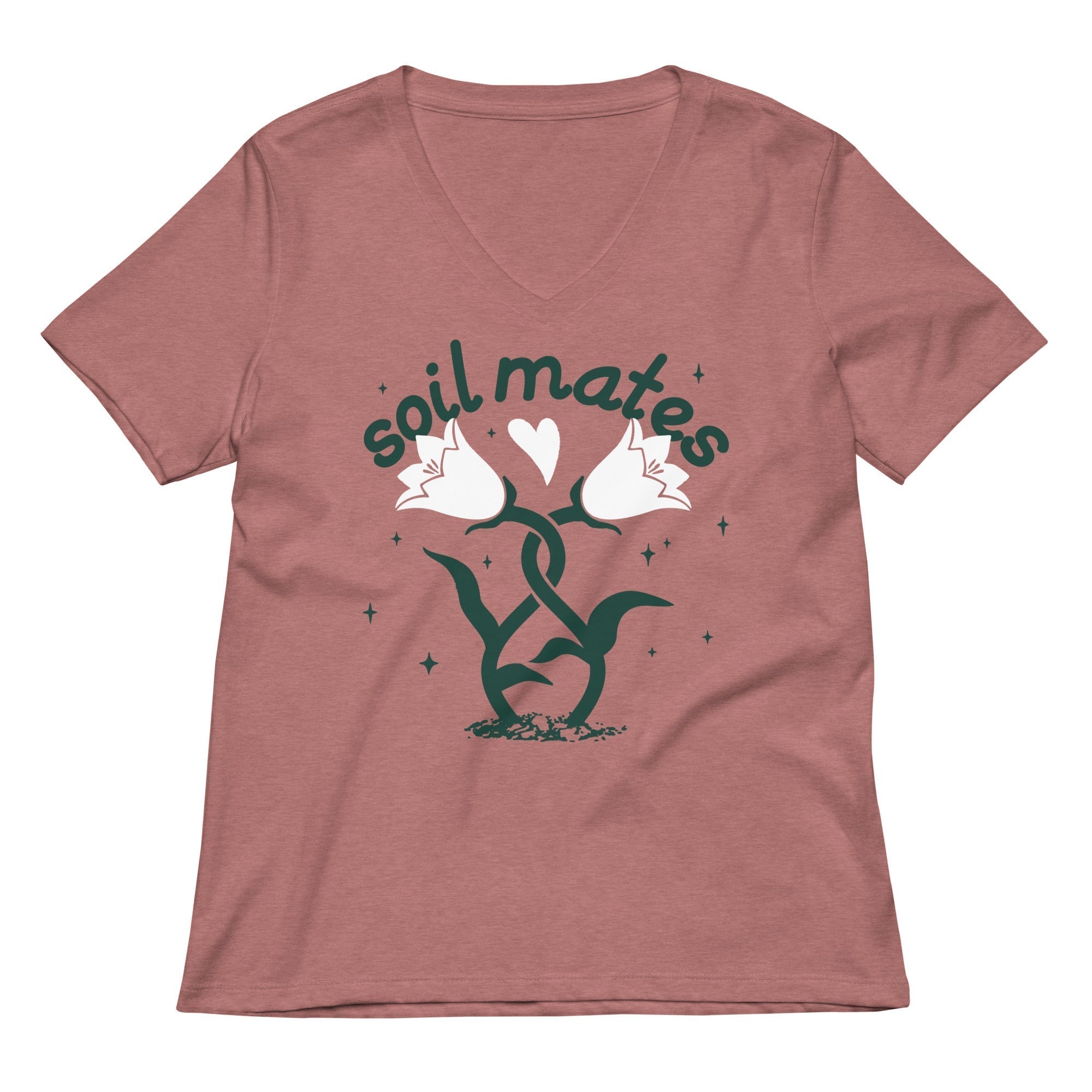 Soil Mates Women's V-Neck Tee Hoodie, Sweatshirt | CoreVibeTees.com