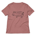 Tasty Pig Cuts Women's V-Neck Tee Hoodie, Sweatshirt | CoreVibeTees.com (Image 1)