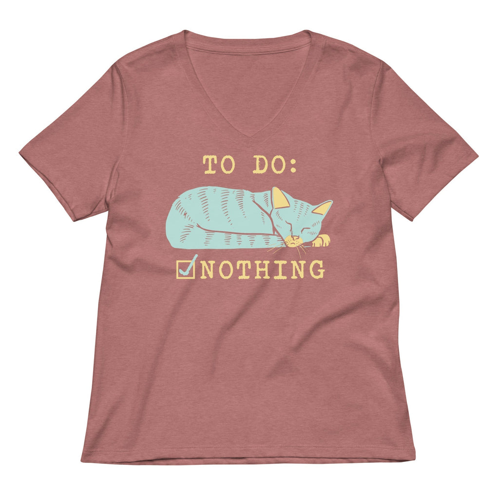 To Do: Nothing Women's V-Neck Tee Hoodie, Sweatshirt | CoreVibeTees.com (Image 5)