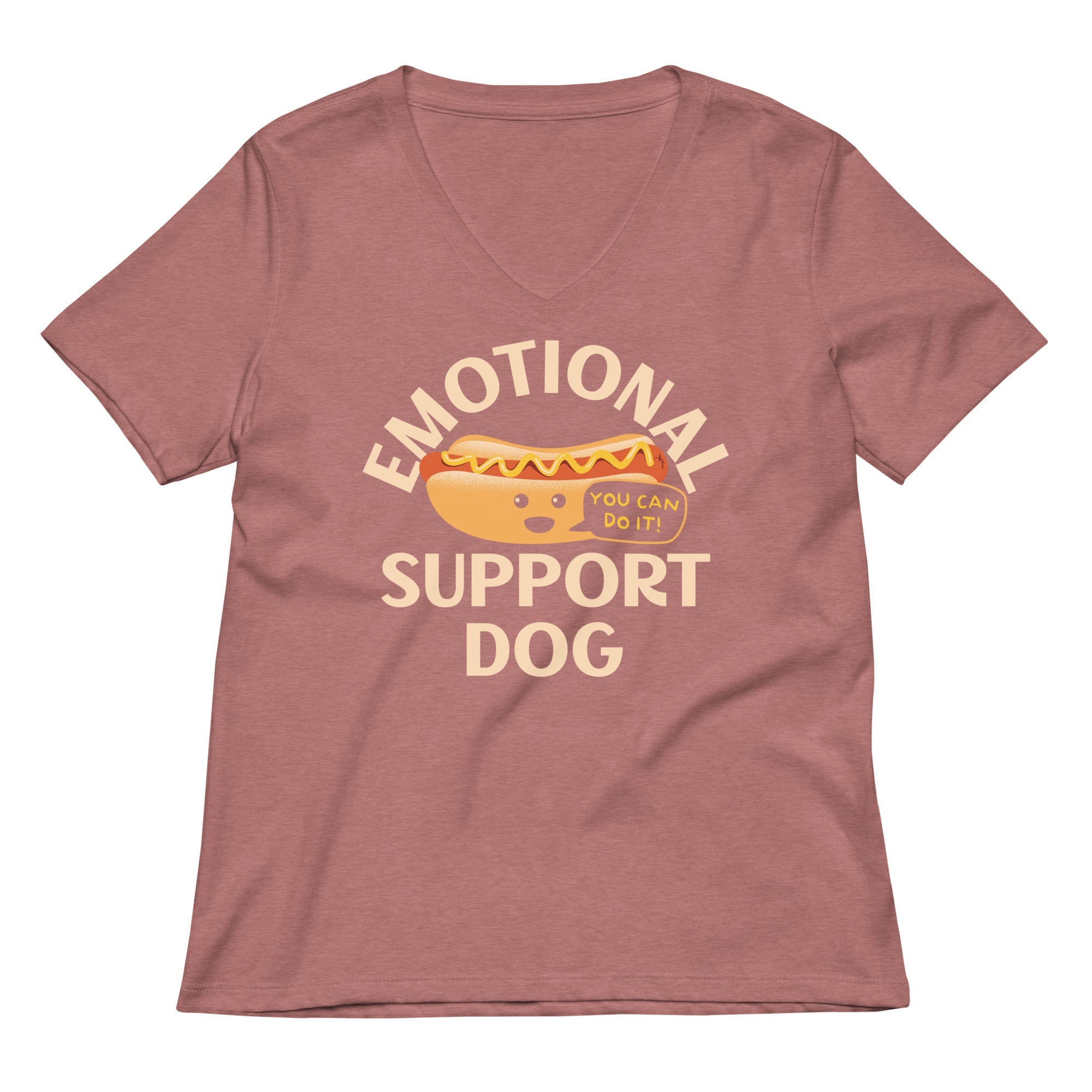 Emotional Support Dog Women's V-Neck Tee Hoodie, Sweatshirt | CoreVibeTees.com (Image 5)