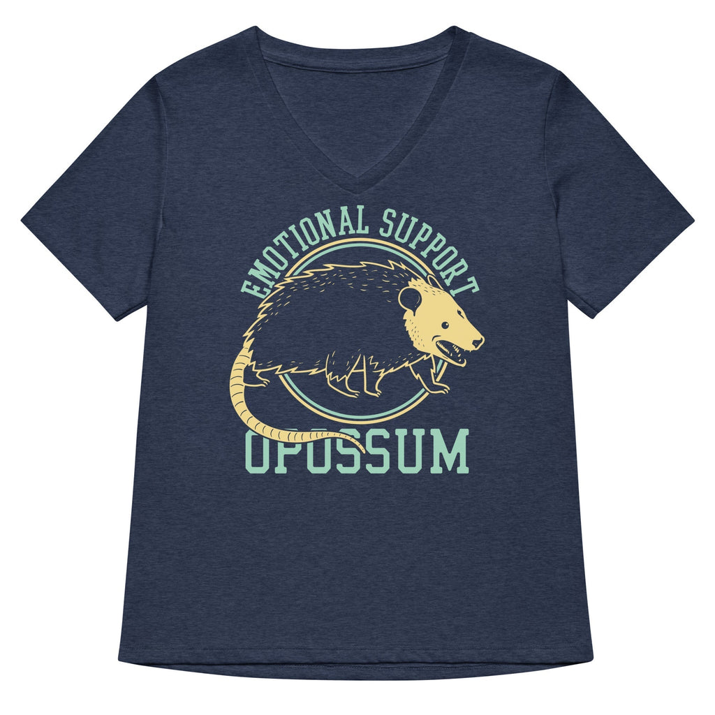 Emotional Support Opossum Women's V-Neck Tee Hoodie, Sweatshirt | CoreVibeTees.com (Image 2)