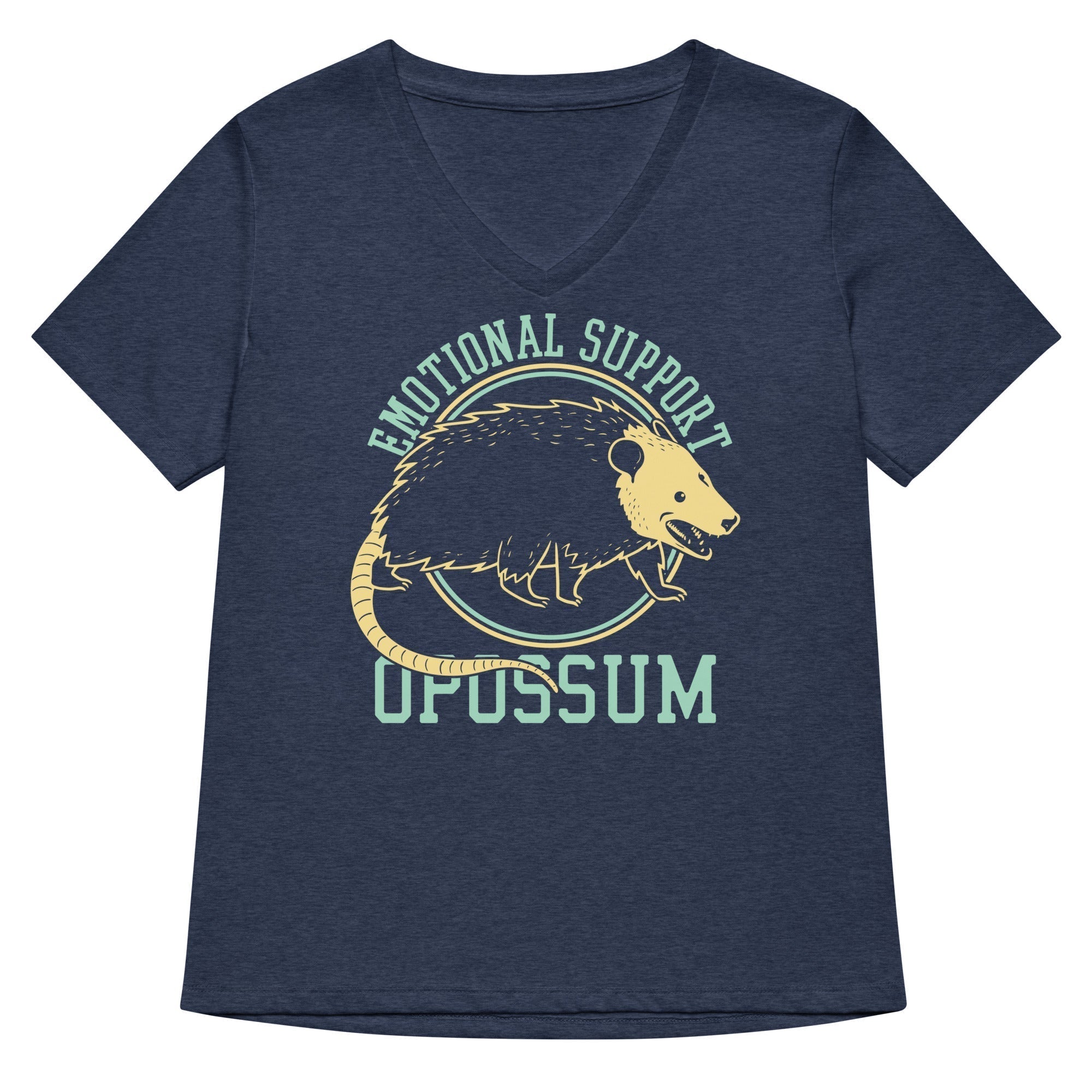 Emotional Support Opossum Women's V-Neck Tee Hoodie, Sweatshirt | CoreVibeTees.com (Image 2)