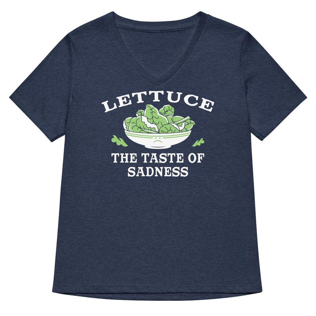 Lettuce, The Taste Of Sadness Women's V-Neck Tee Hoodie, Sweatshirt | CoreVibeTees.com (Image 2)