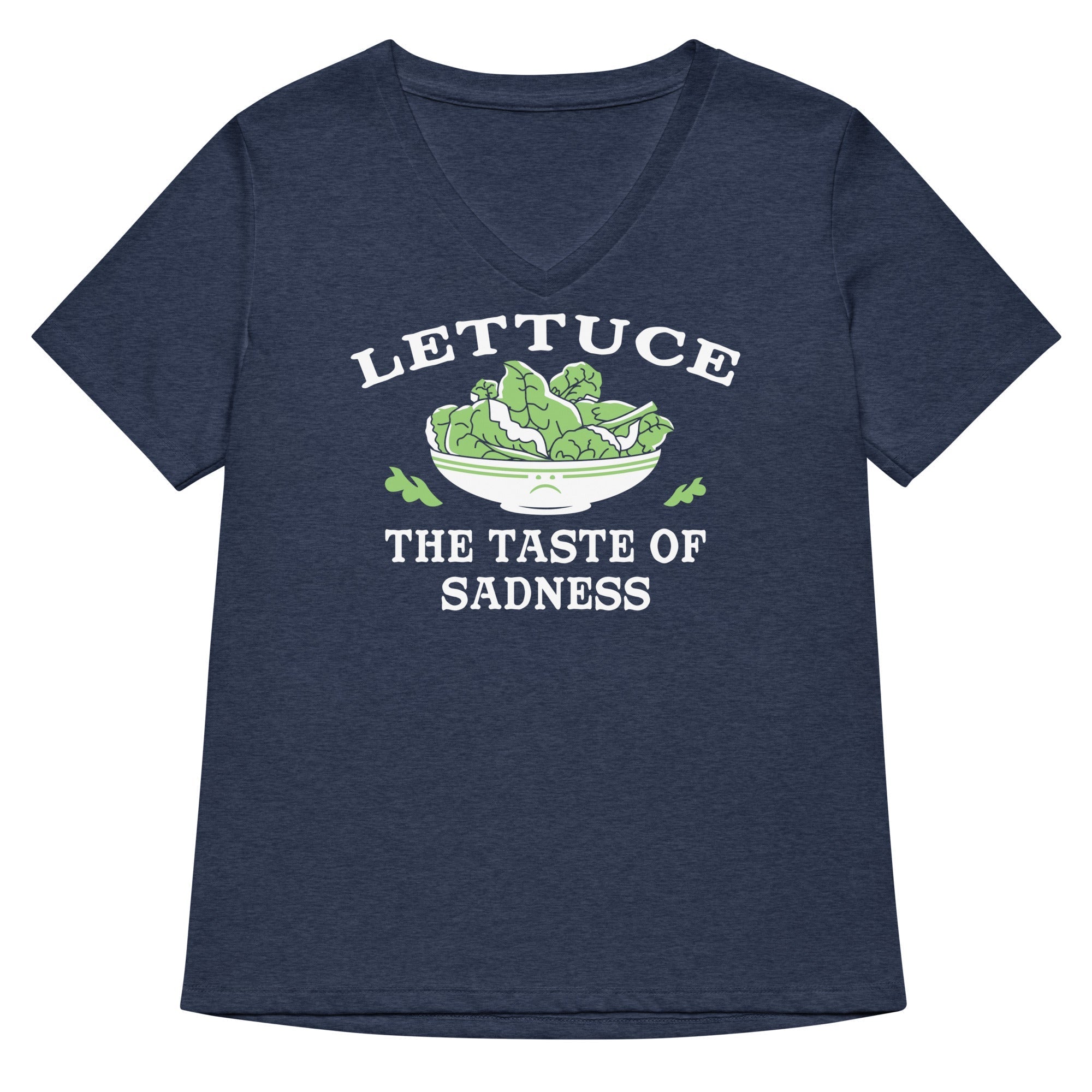 Lettuce, The Taste Of Sadness Women's V-Neck Tee Hoodie, Sweatshirt | CoreVibeTees.com (Image 2)