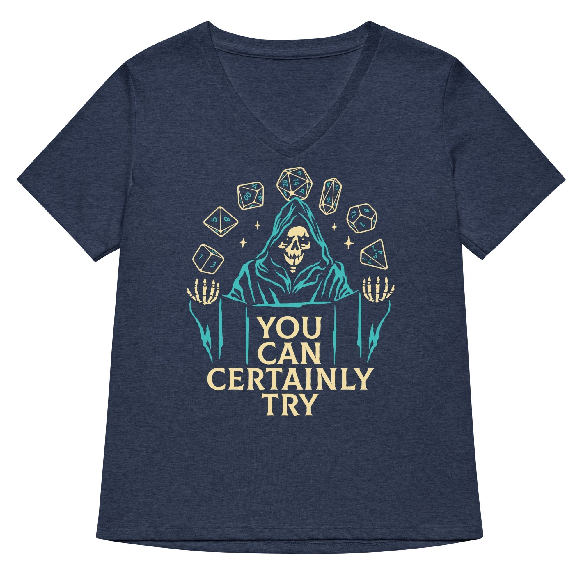 You Can Certainly Try Women's V-Neck Tee Hoodie, Sweatshirt | CoreVibeTees.com (Image 2)