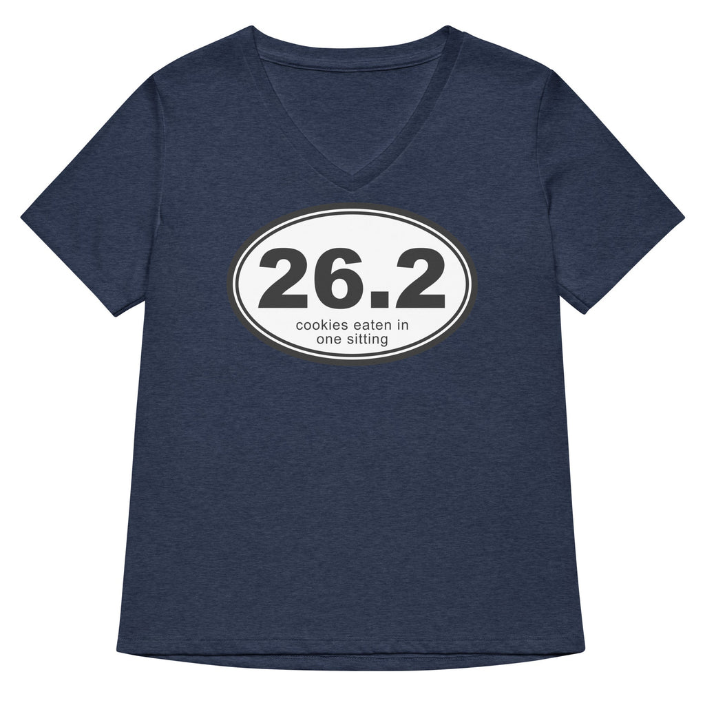 26.2 Cookies Eaten In One Sitting Women's V-Neck Tee Hoodie, Sweatshirt | CoreVibeTees.com (Image 3)