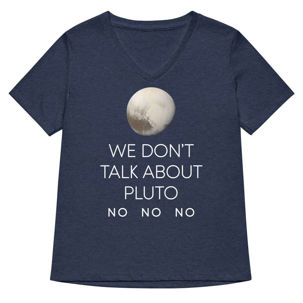 We Don't Talk About Pluto Women's V-Neck Tee Hoodie, Sweatshirt | CoreVibeTees.com (Image 2)