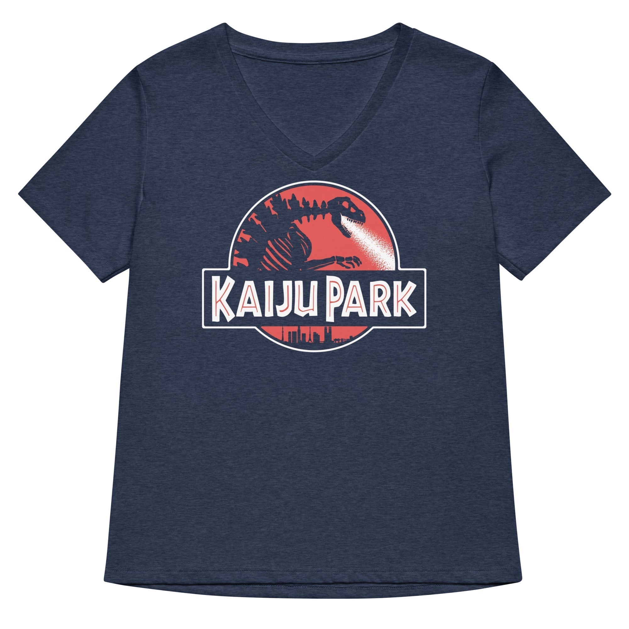 Kaiju Park Women's V-Neck Tee Hoodie, Sweatshirt | CoreVibeTees.com (Image 2)