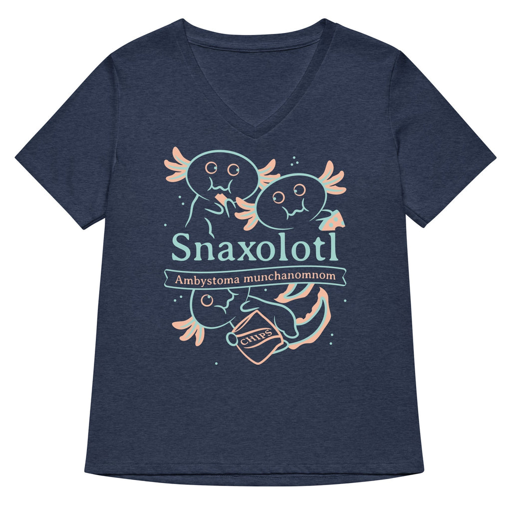 Snaxolotl Women's V-Neck Tee Hoodie, Sweatshirt | CoreVibeTees.com (Image 2)