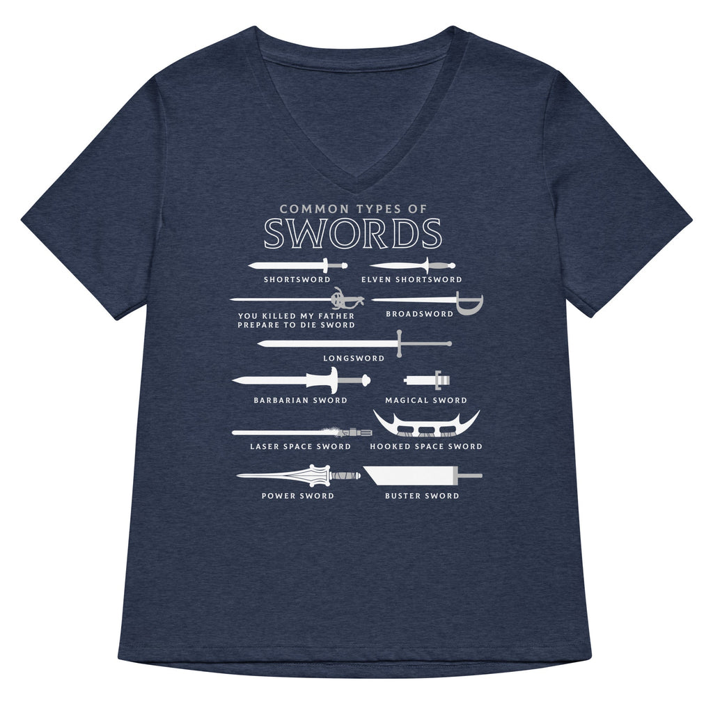 Common Types Of Swords Women's V-Neck Tee Hoodie, Sweatshirt | CoreVibeTees.com (Image 2)