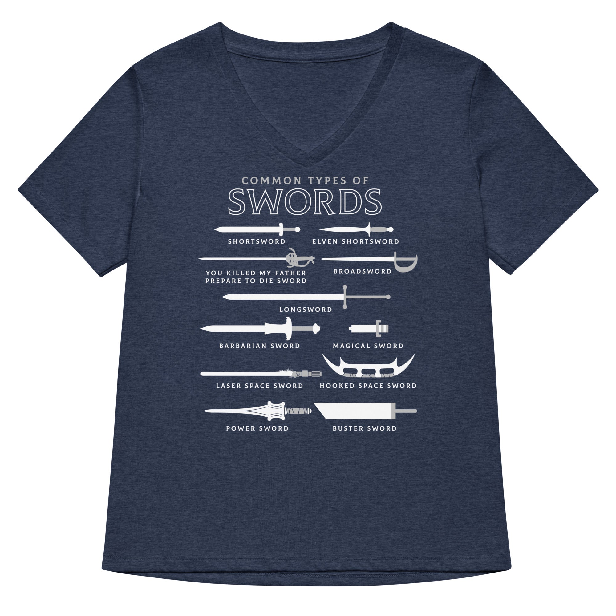 Common Types Of Swords Women's V-Neck Tee Hoodie, Sweatshirt | CoreVibeTees.com (Image 2)