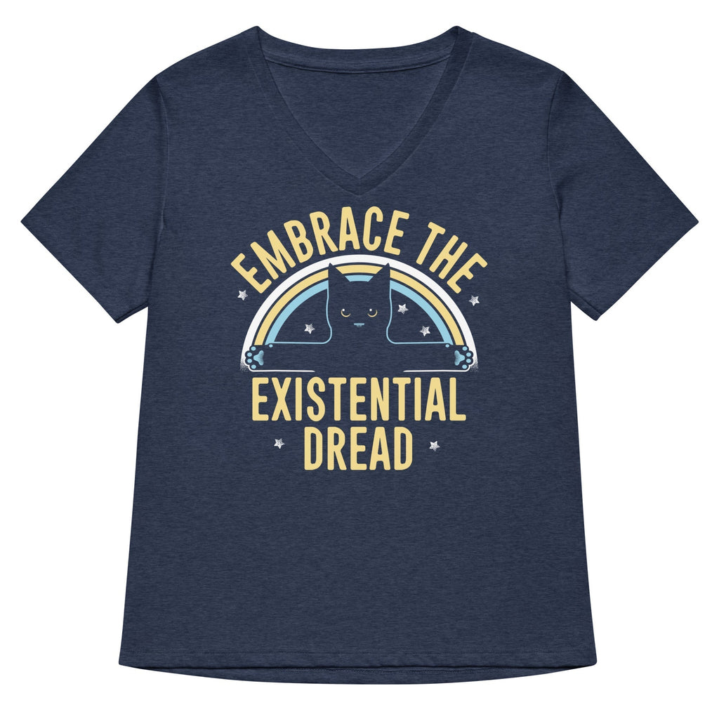 Embrace The Existential Dread Women's V-Neck Tee Hoodie, Sweatshirt | CoreVibeTees.com (Image 2)