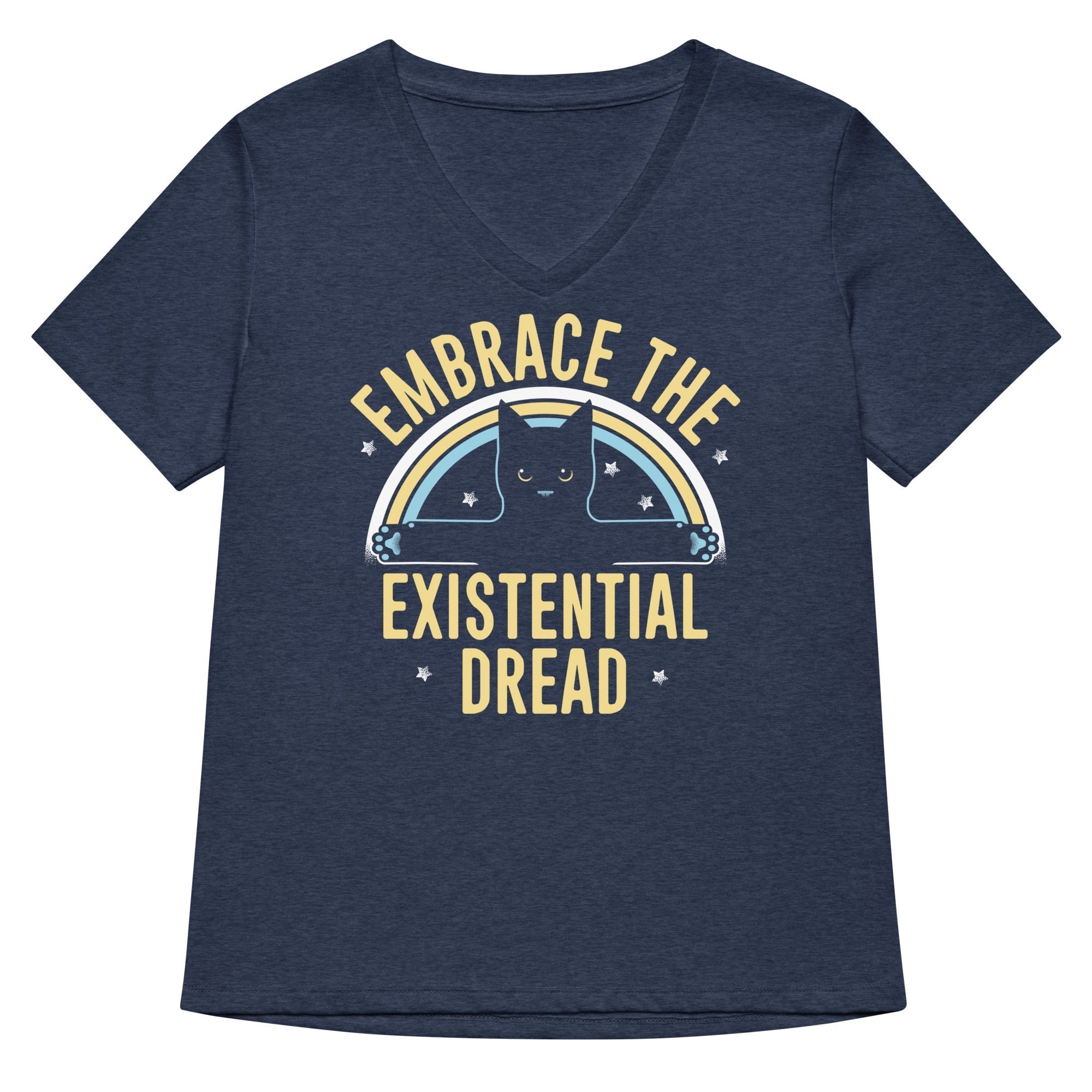 Embrace The Existential Dread Women's V-Neck Tee Hoodie, Sweatshirt | CoreVibeTees.com (Image 2)