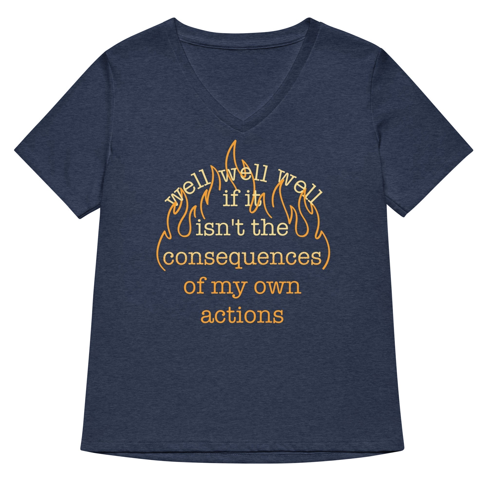 The Consequences Of My Own Actions Women's V-Neck Tee Hoodie, Sweatshirt | CoreVibeTees.com (Image 2)