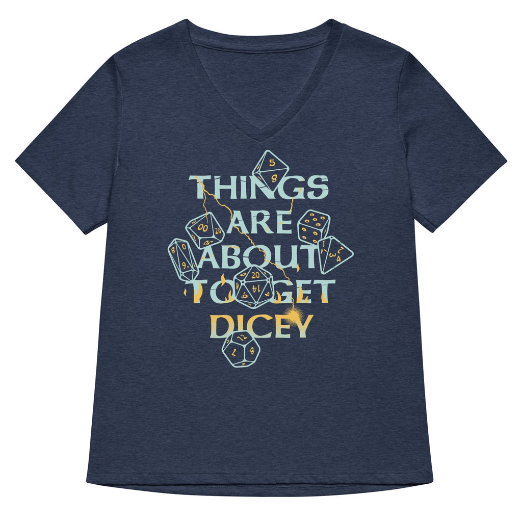 Things Are About To Get Dicey Women's V-Neck Tee Hoodie, Sweatshirt | CoreVibeTees.com (Image 2)