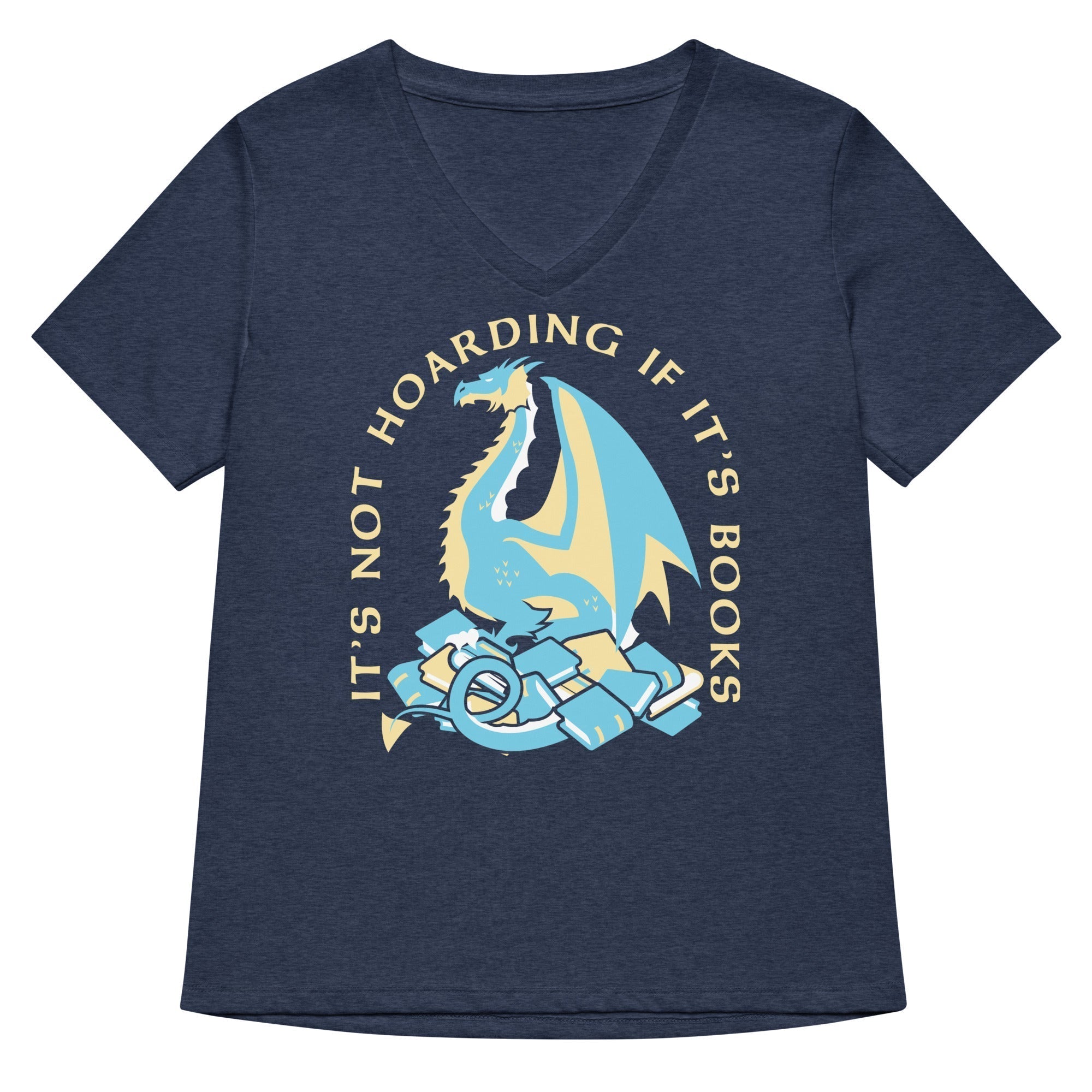 It's Not Hoarding If It's Books Women's V-Neck Tee Hoodie, Sweatshirt | CoreVibeTees.com (Image 3)