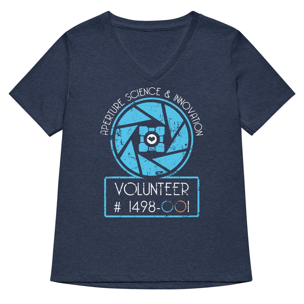 Aperture Science Volunteer Women's V-Neck Tee Hoodie, Sweatshirt | CoreVibeTees.com (Image 2)