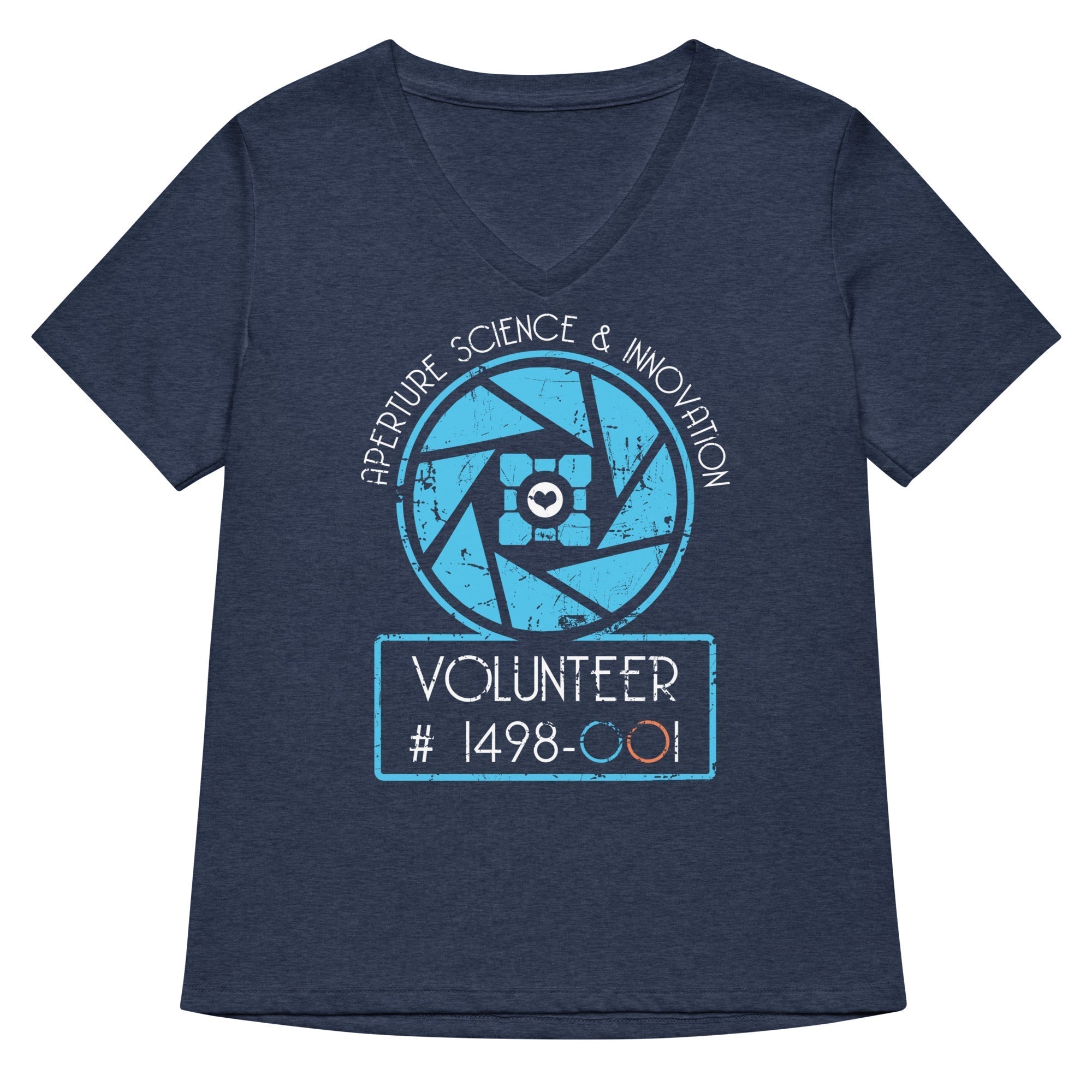 Aperture Science Volunteer Women's V-Neck Tee Hoodie, Sweatshirt | CoreVibeTees.com (Image 2)