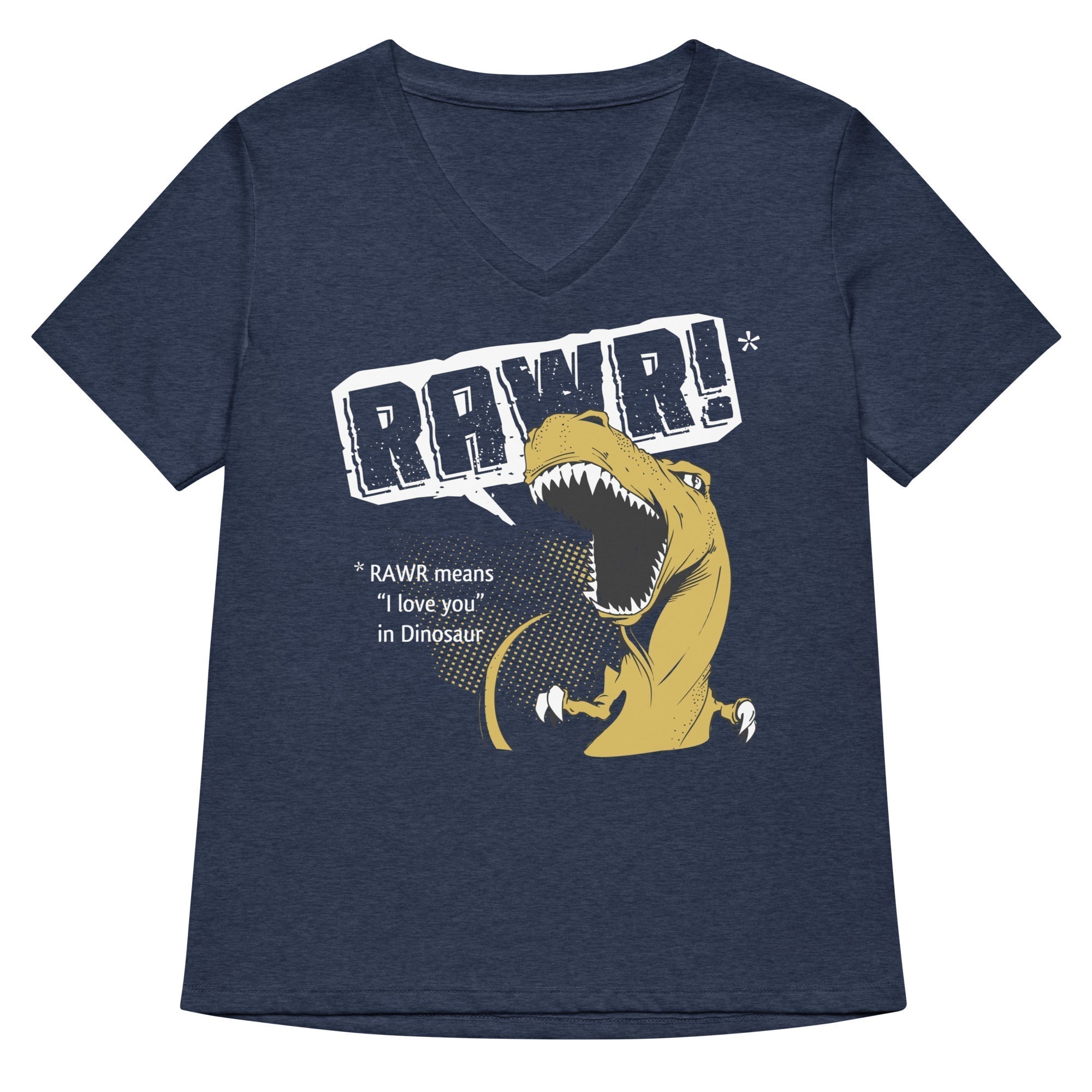 Rawr Means I Love You Women's V-Neck Tee Hoodie, Sweatshirt | CoreVibeTees.com (Image 2)