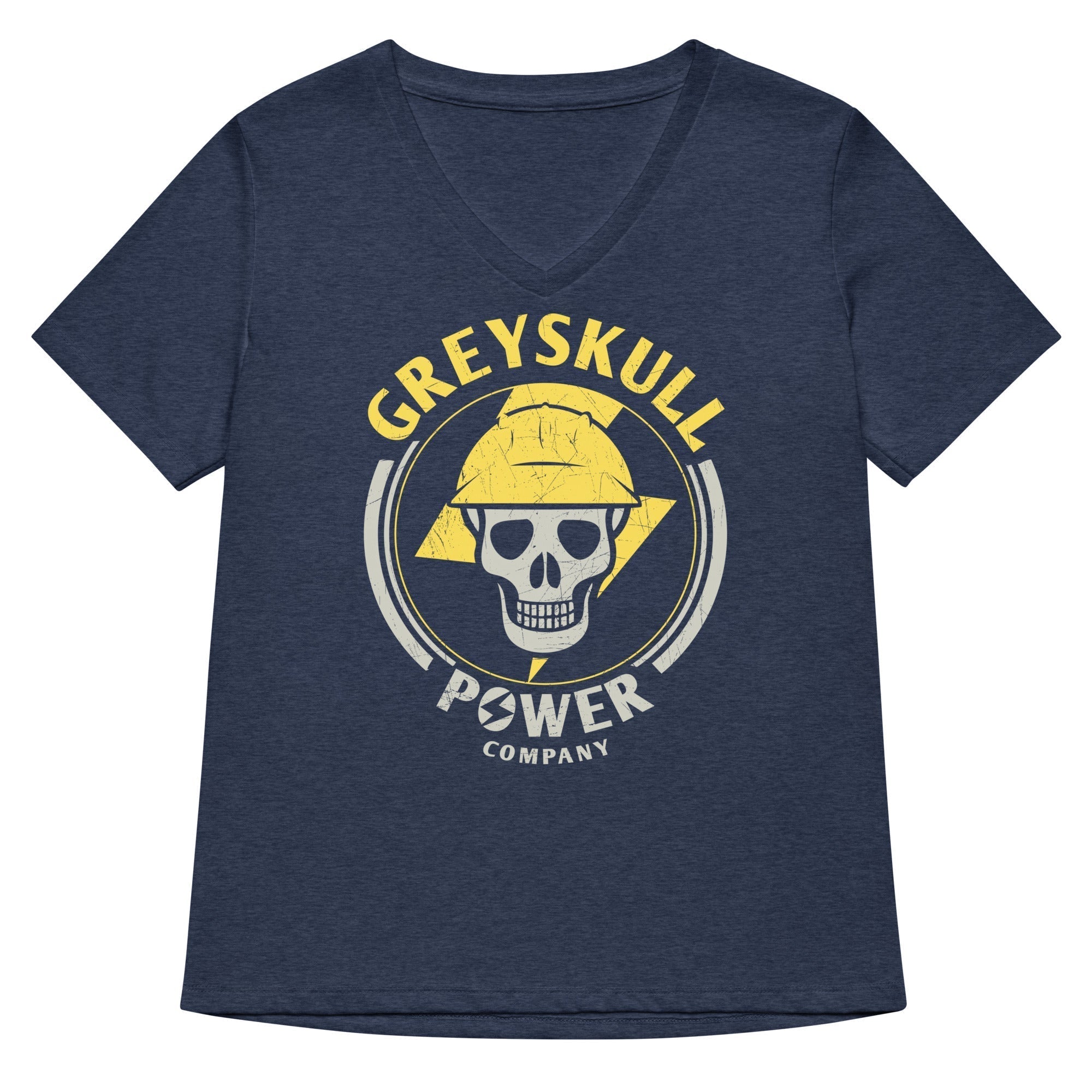 Greyskull Power Company Women's V-Neck Tee Hoodie, Sweatshirt | CoreVibeTees.com (Image 2)