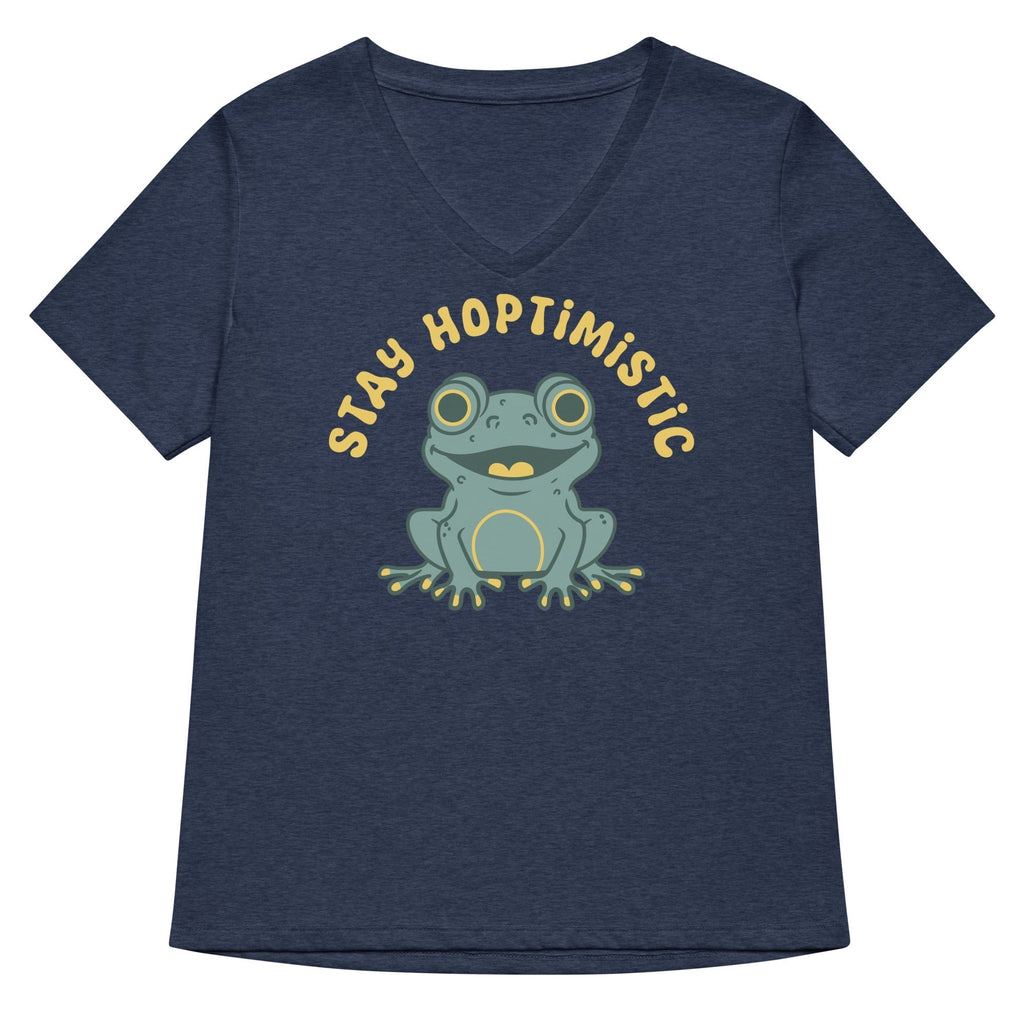 Stay Hoptimistic Women's V-Neck Tee Hoodie, Sweatshirt | CoreVibeTees.com (Image 2)