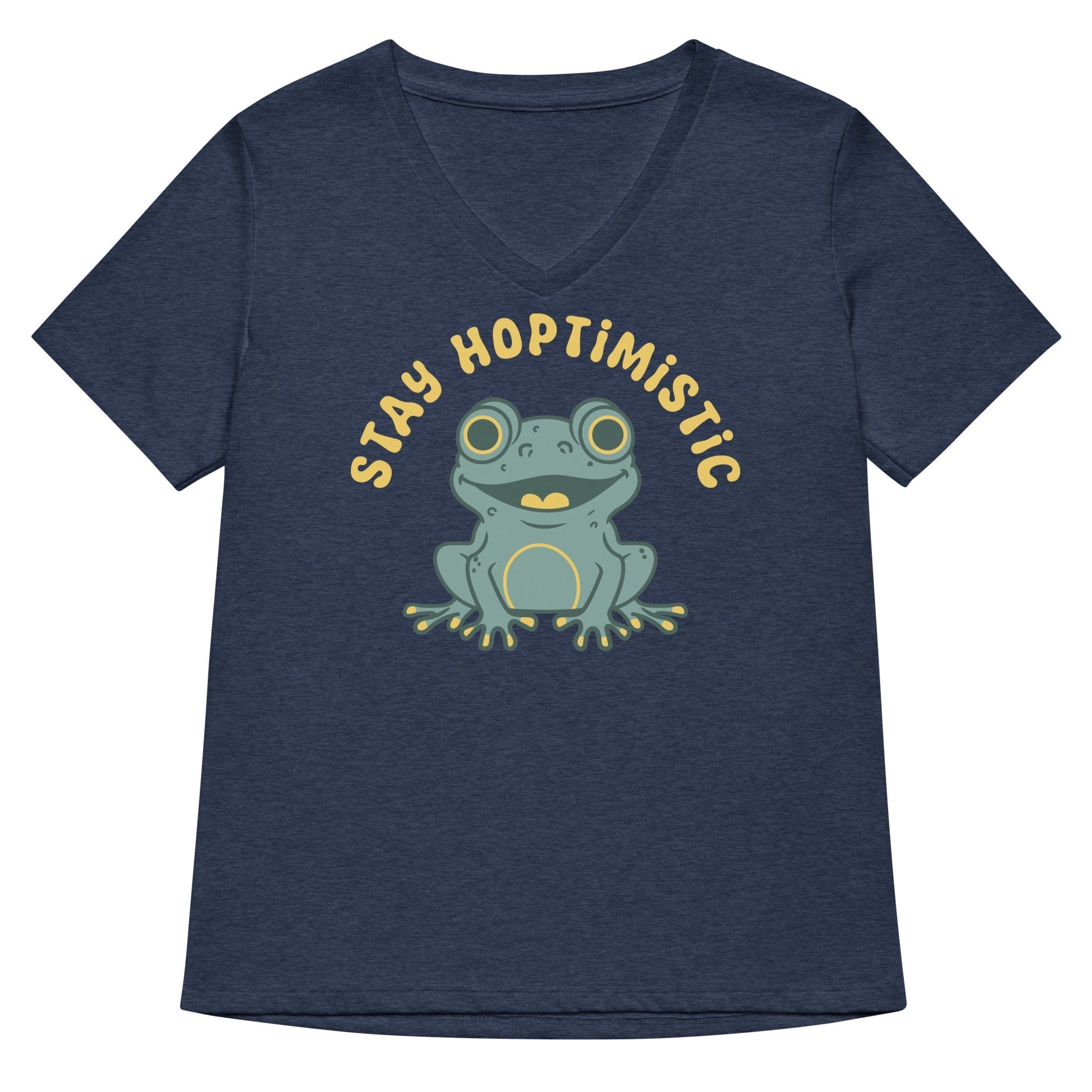 Stay Hoptimistic Women's V-Neck Tee Hoodie, Sweatshirt | CoreVibeTees.com (Image 2)