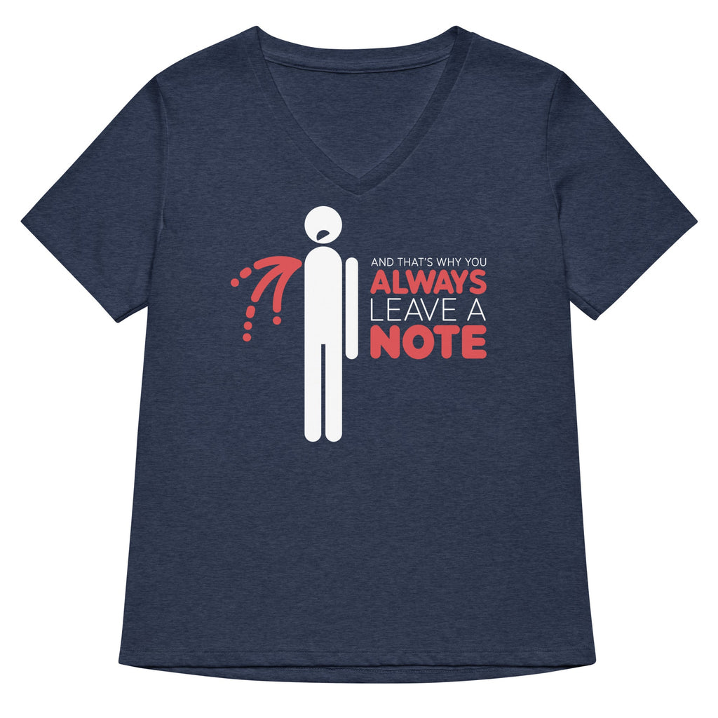 Always Leave A Note Women's V-Neck Tee Hoodie, Sweatshirt | CoreVibeTees.com (Image 2)