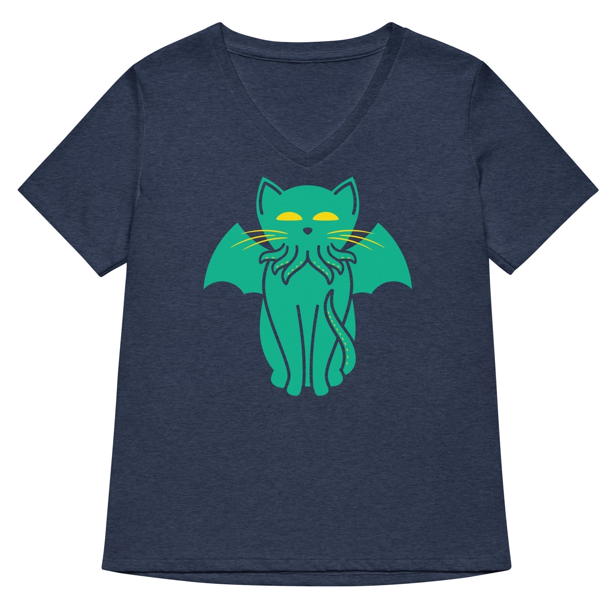 Cathulhu Women's V-Neck Tee Hoodie, Sweatshirt | CoreVibeTees.com (Image 2)