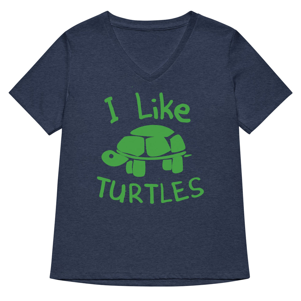 I Like Turtles Women's V-Neck Tee Hoodie, Sweatshirt | CoreVibeTees.com (Image 2)