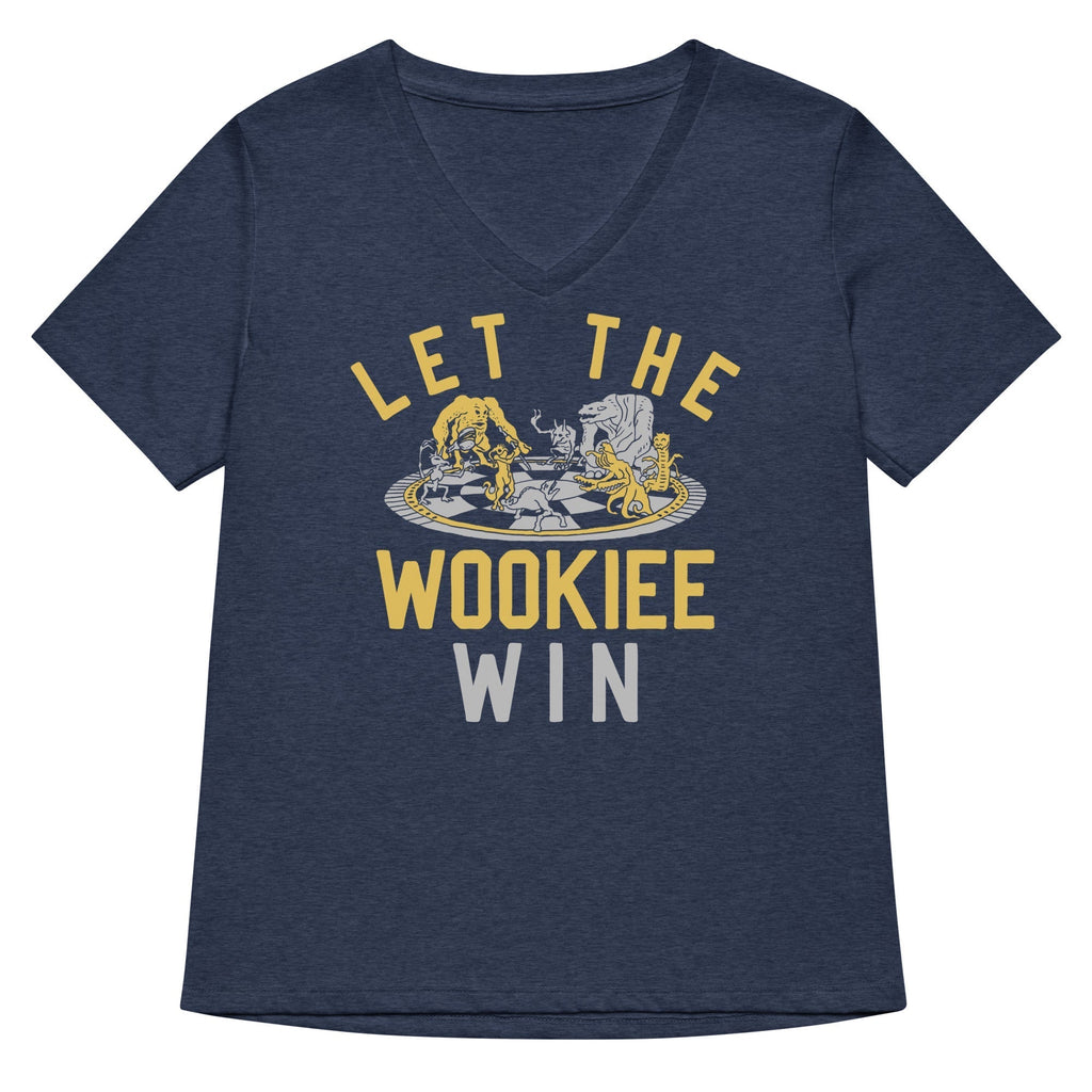 Let The Wookiee Win Women's V-Neck Tee Hoodie, Sweatshirt | CoreVibeTees.com (Image 2)