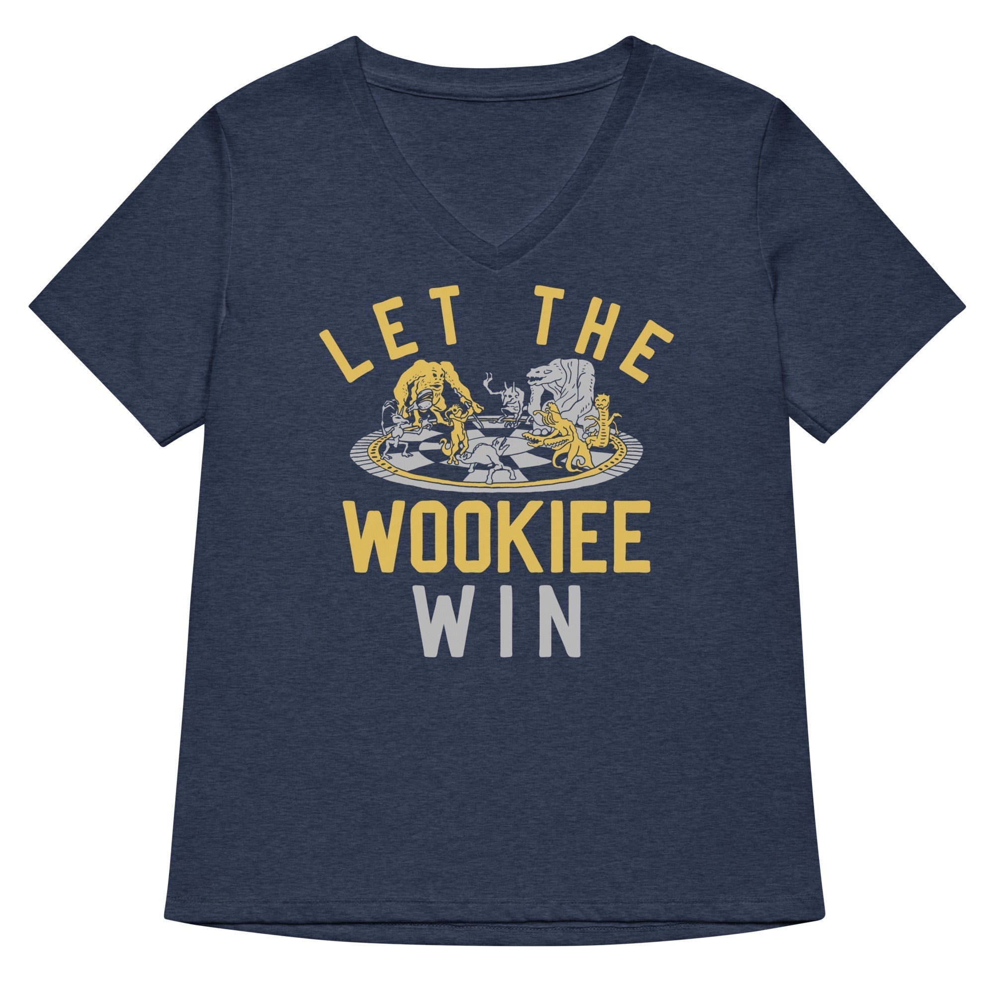 Let The Wookiee Win Women's V-Neck Tee Hoodie, Sweatshirt | CoreVibeTees.com (Image 2)