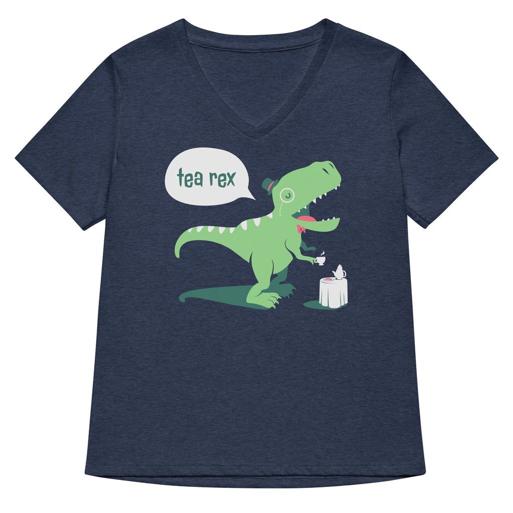Tea Rex Women's V-Neck Tee Hoodie, Sweatshirt | CoreVibeTees.com (Image 3)