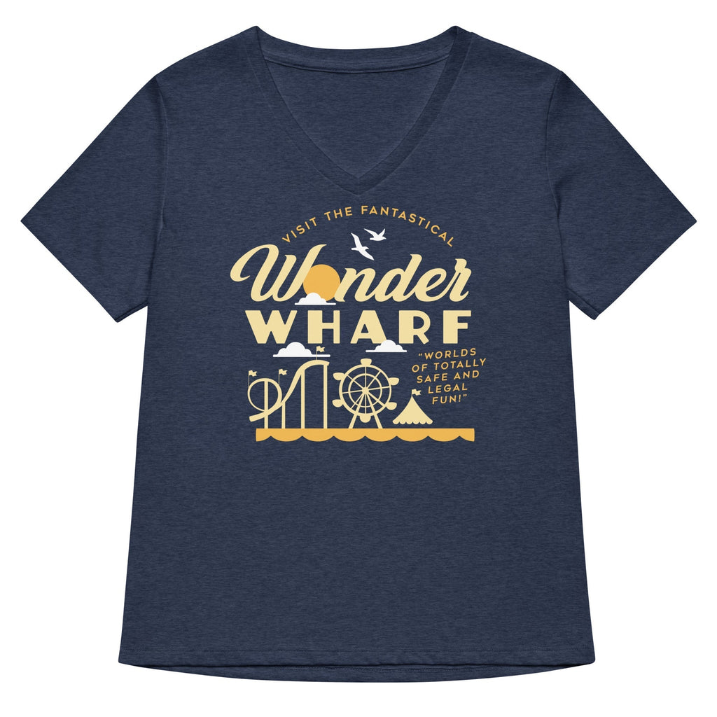 Wonder Wharf Women's V-Neck Tee Hoodie, Sweatshirt | CoreVibeTees.com (Image 2)