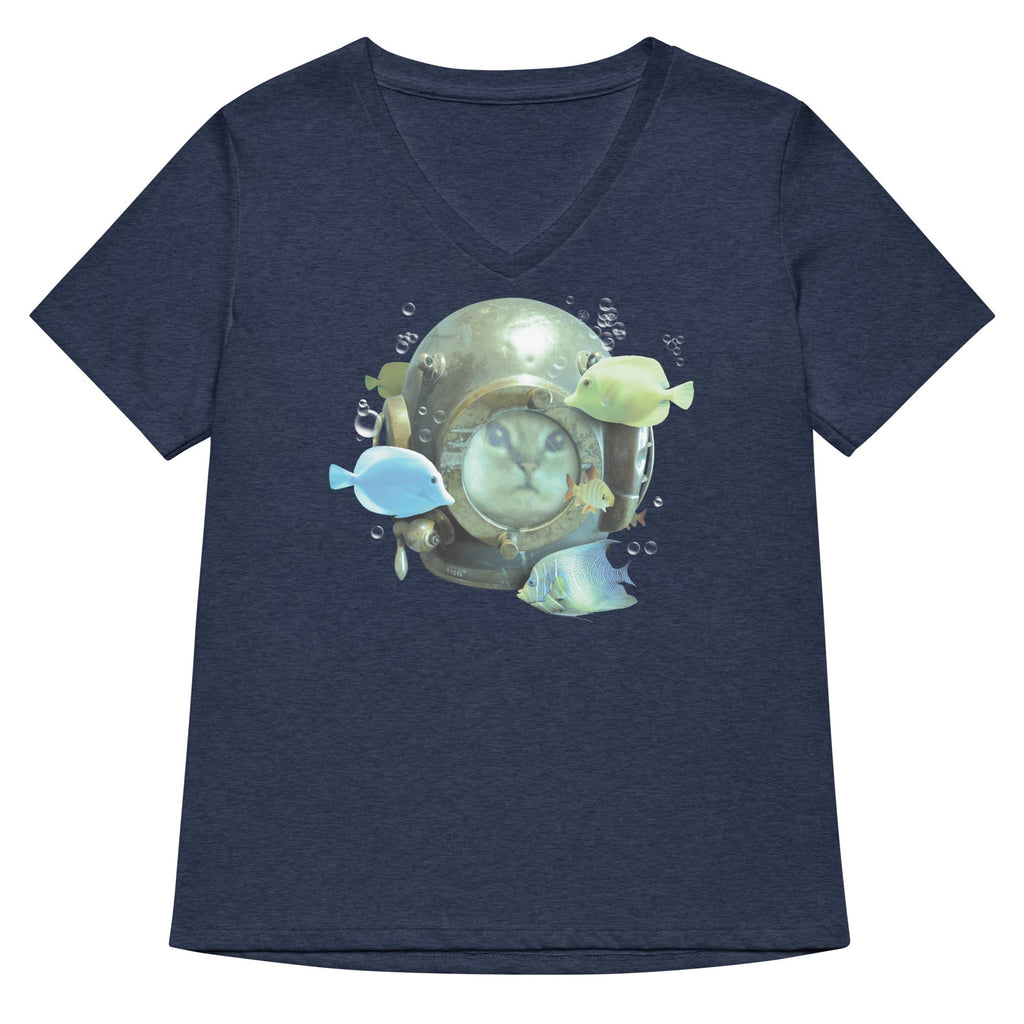 20,000 Purrrs Under The Sea Women's V-Neck Tee Hoodie, Sweatshirt | CoreVibeTees.com (Image 2)