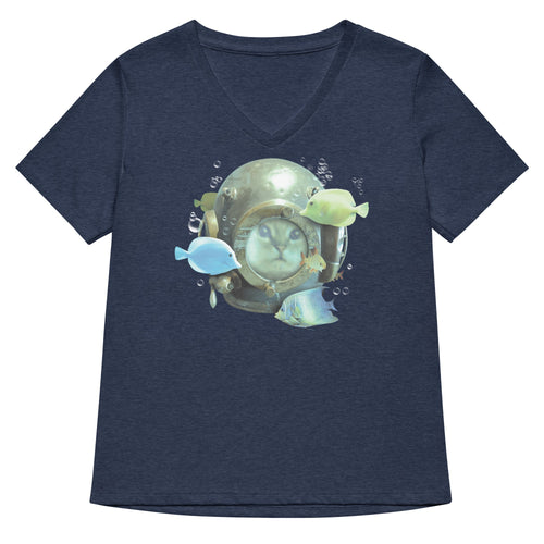 20,000 Purrrs Under The Sea Women's V-Neck Tee Hoodie, Sweatshirt | CoreVibeTees.com (Image 2)