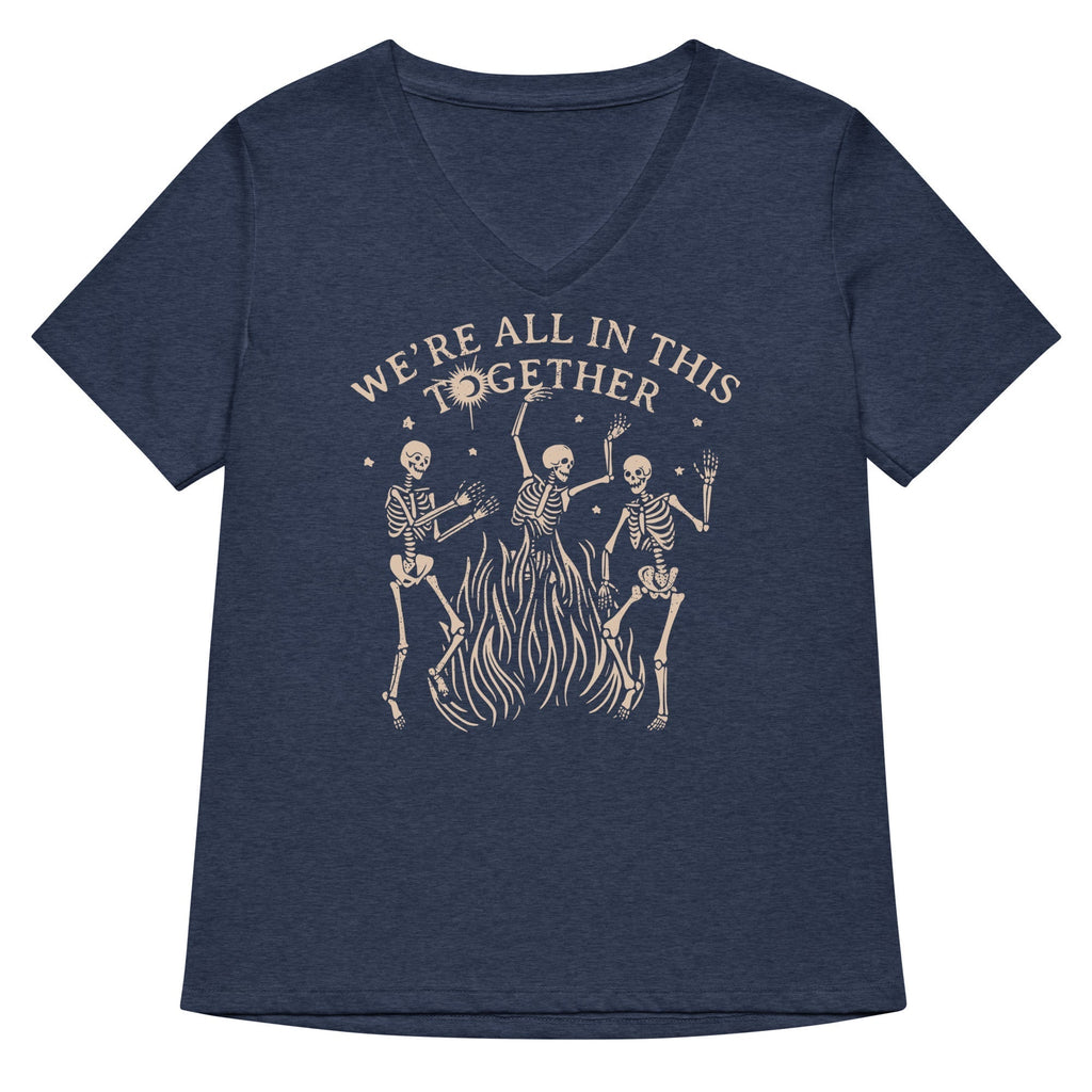 We're All In This Together Women's V-Neck Tee Hoodie, Sweatshirt | CoreVibeTees.com (Image 2)