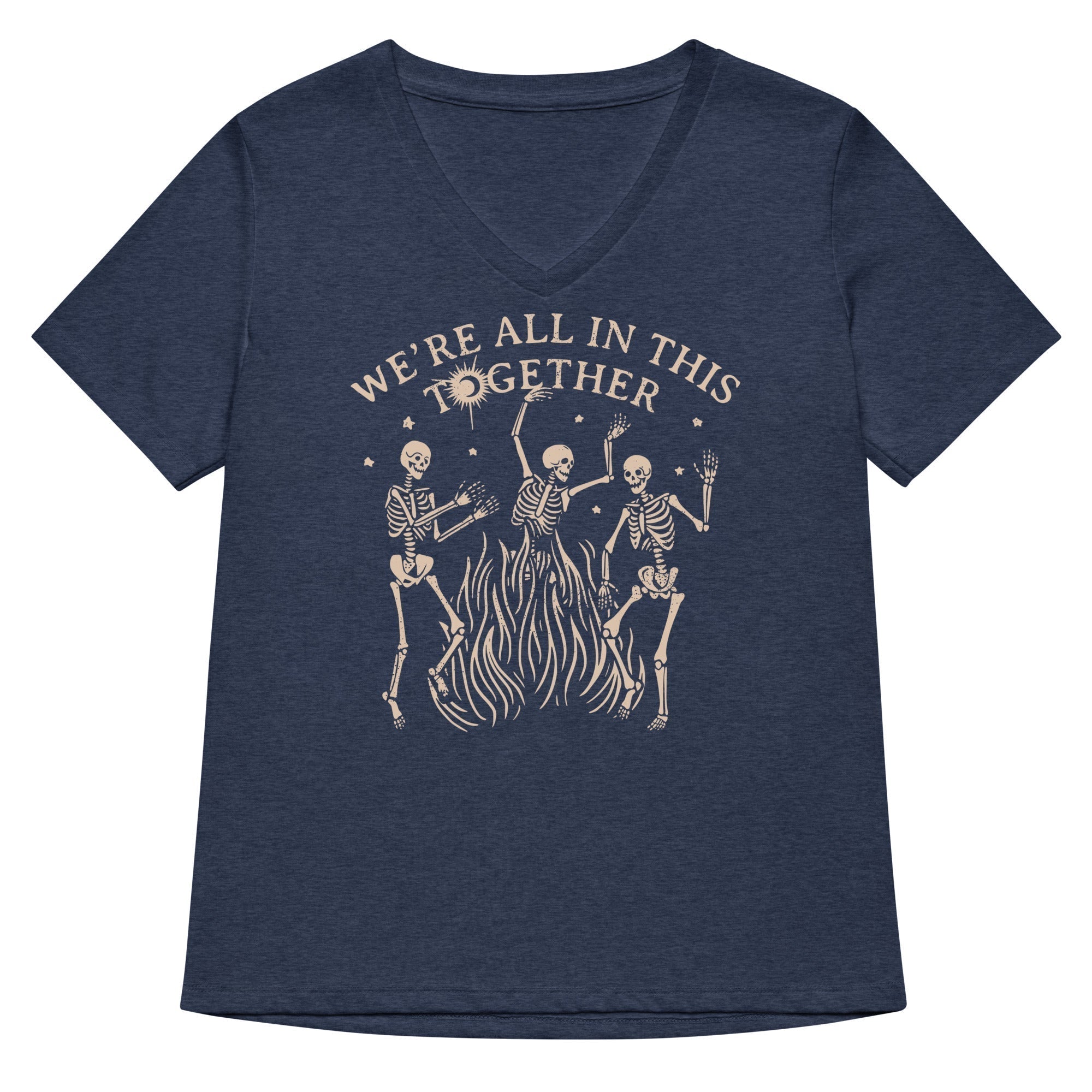 We're All In This Together Women's V-Neck Tee Hoodie, Sweatshirt | CoreVibeTees.com (Image 2)