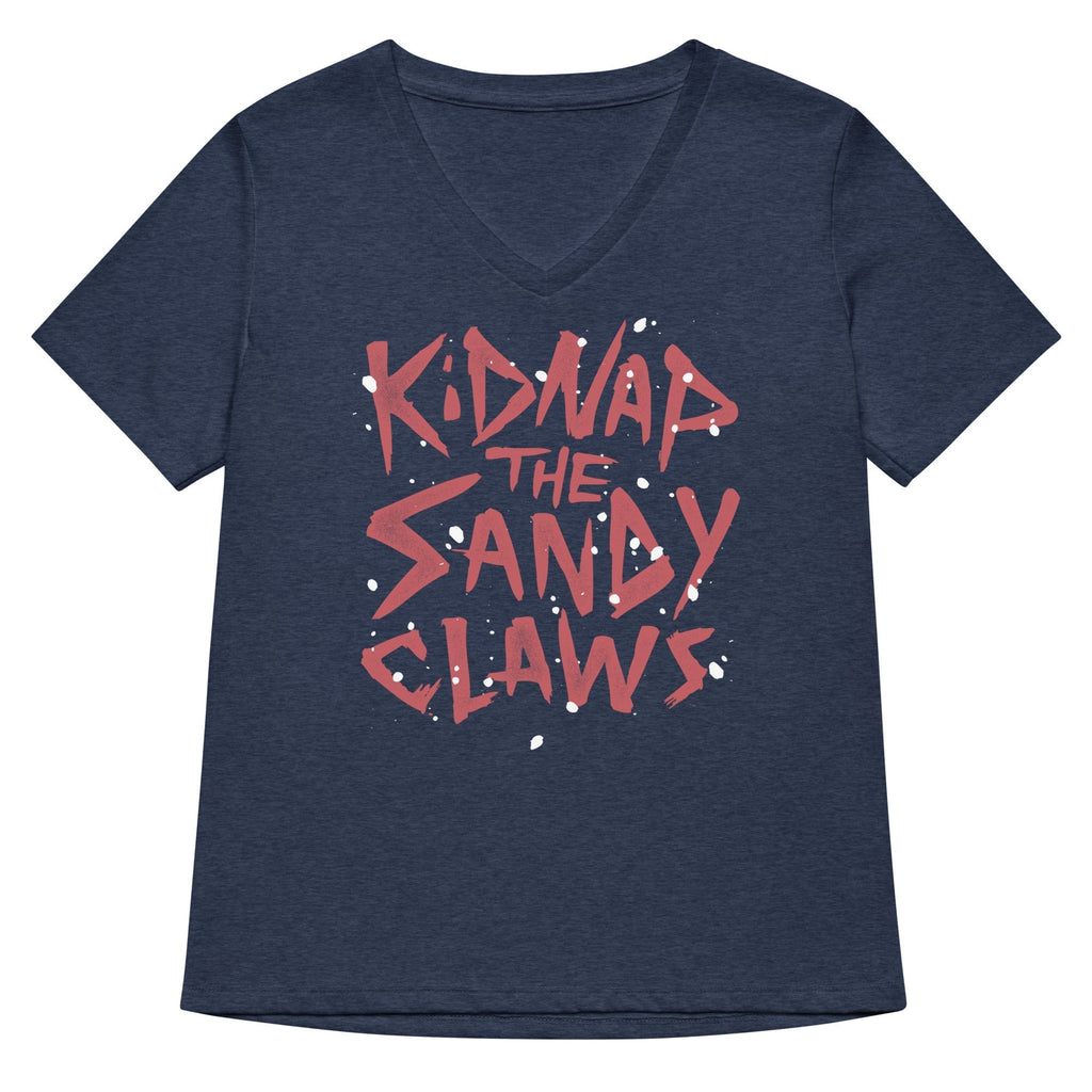 Kidnap The Sandy Claws Women's V-Neck Tee Hoodie, Sweatshirt | CoreVibeTees.com (Image 2)