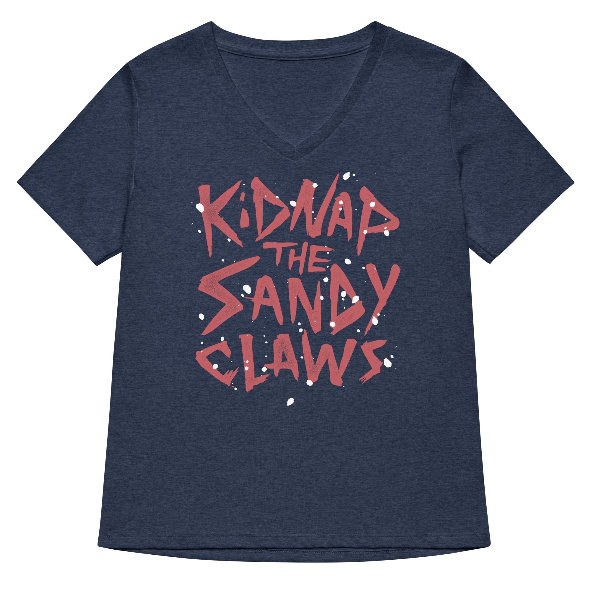 Kidnap The Sandy Claws Women's V-Neck Tee Hoodie, Sweatshirt | CoreVibeTees.com (Image 2)