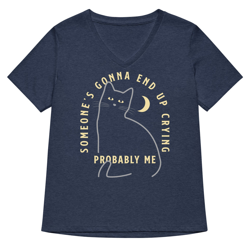 Someone's Gonna End Up Crying Women's V-Neck Tee Hoodie, Sweatshirt | CoreVibeTees.com (Image 2)
