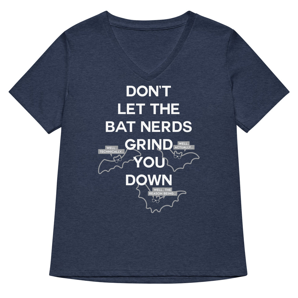 Don't Let The Bat Nerds Grind You Down Women's V-Neck Tee Hoodie, Sweatshirt | CoreVibeTees.com (Image 2)