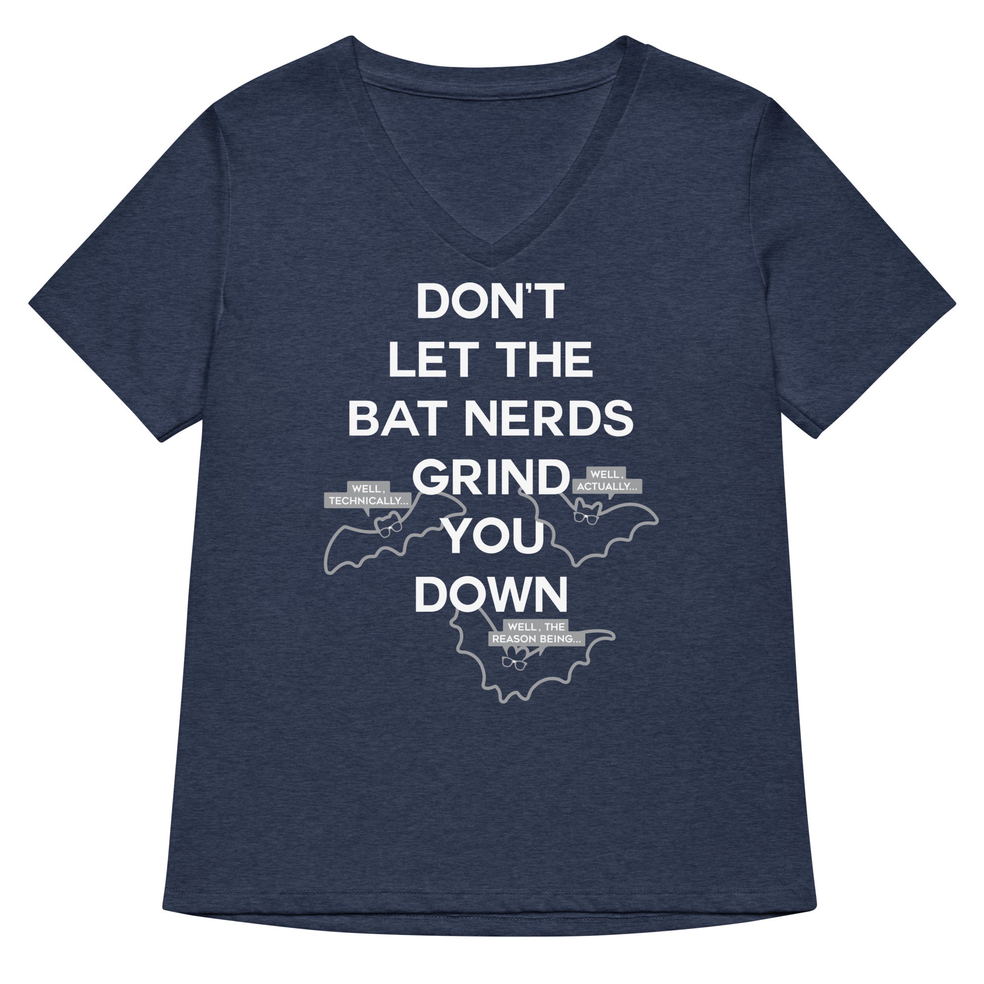 Don't Let The Bat Nerds Grind You Down Women's V-Neck Tee Hoodie, Sweatshirt | CoreVibeTees.com (Image 2)