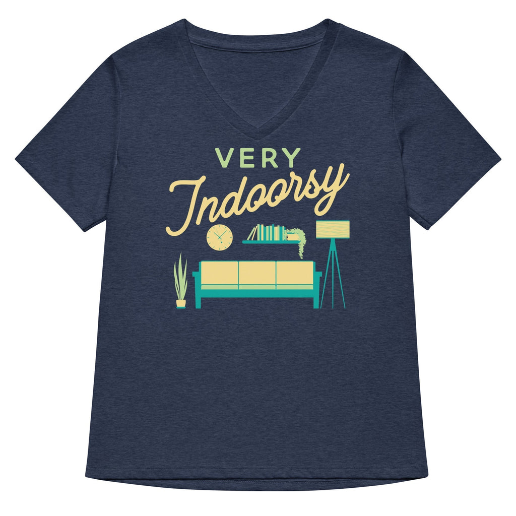 Very Indoorsy Women's V-Neck Tee Hoodie, Sweatshirt | CoreVibeTees.com (Image 2)
