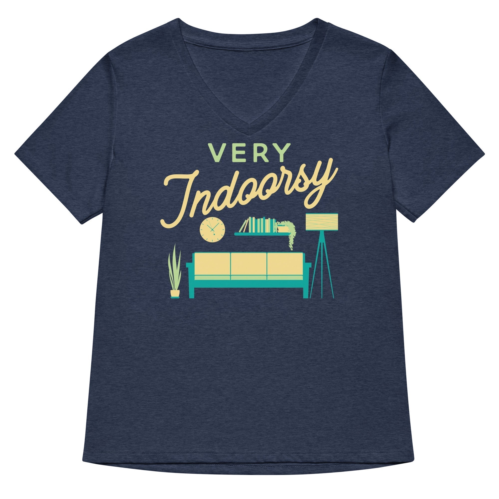Very Indoorsy Women's V-Neck Tee Hoodie, Sweatshirt | CoreVibeTees.com (Image 2)