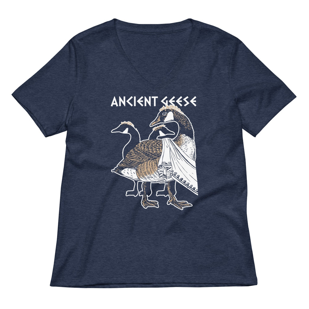 Ancient Geese Women's V-Neck Tee Hoodie, Sweatshirt | CoreVibeTees.com (Image 3)
