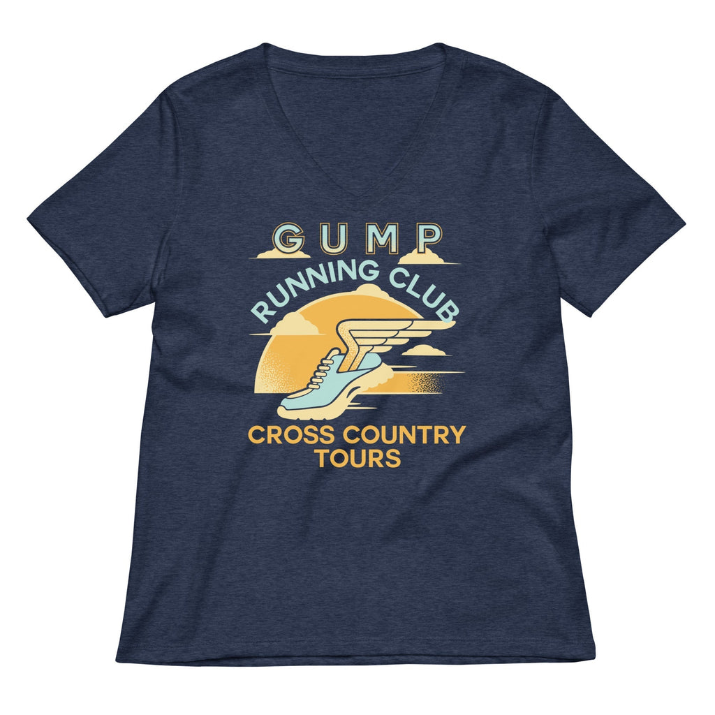 Gump Running Club Women's V-Neck Tee Hoodie, Sweatshirt | CoreVibeTees.com (Image 3)