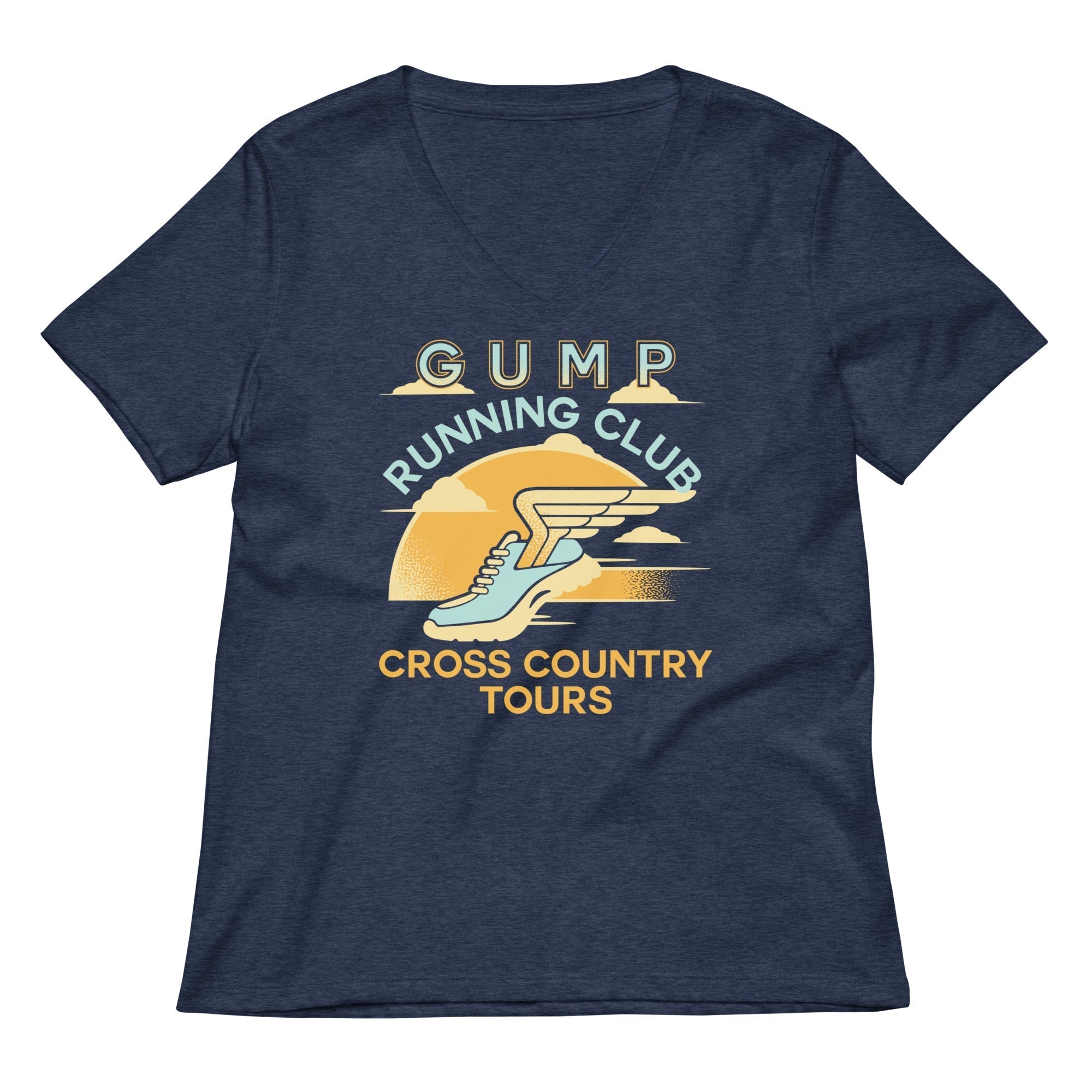 Gump Running Club Women's V-Neck Tee Hoodie, Sweatshirt | CoreVibeTees.com (Image 3)